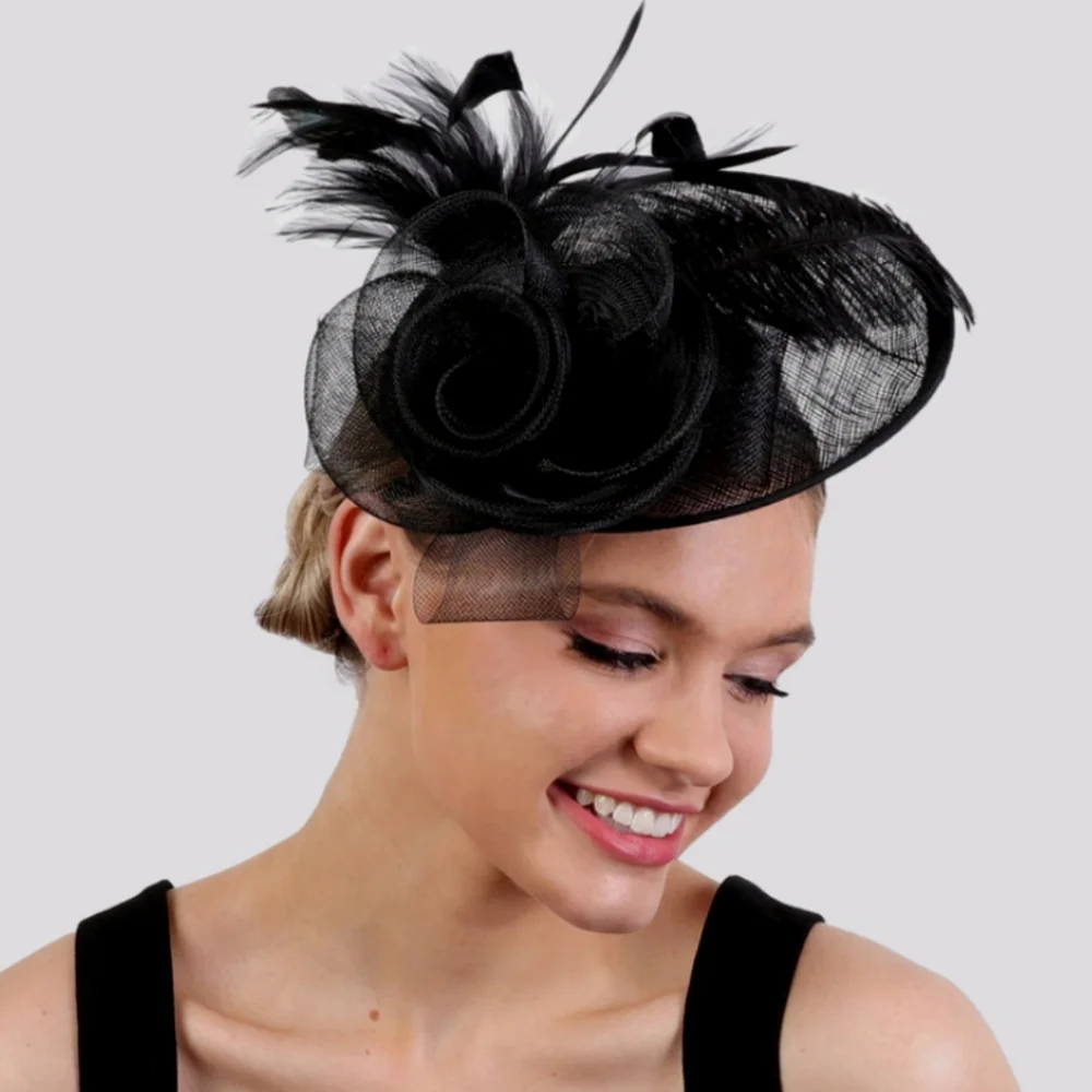 Classic Royal Fascinator Tea Brunch Derby Church Funeral Brunch Business